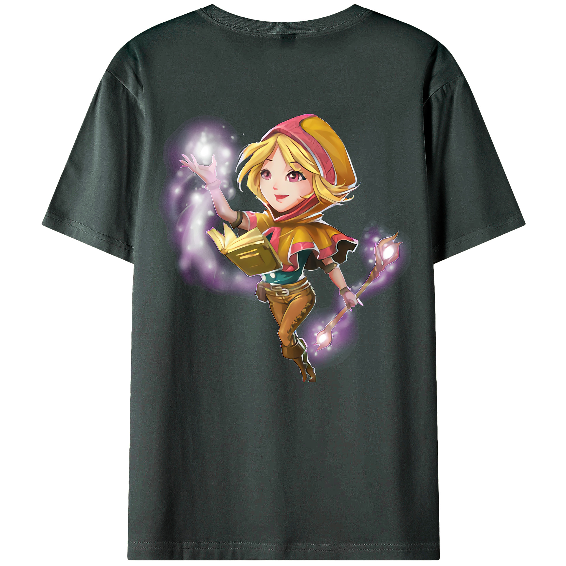 （画像用） リーグ・オブ・レジェンド League of Legends LOL 綿100％ メンズ半袖Tシャツ（バックプリント） 通気性